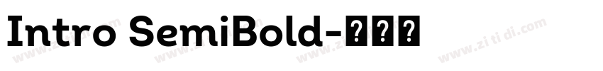 Intro SemiBold字体转换